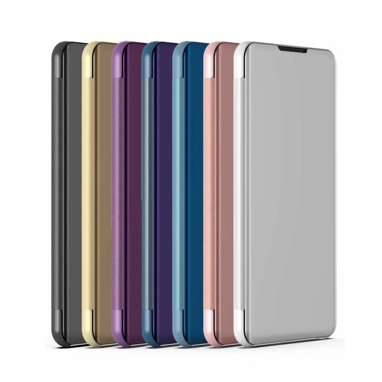 For Samsung Galaxy A13 4G Plated Mirror Horizontal Flip Leather Case with Holder(Black) - free shipping - PMC TechLife - Order now!