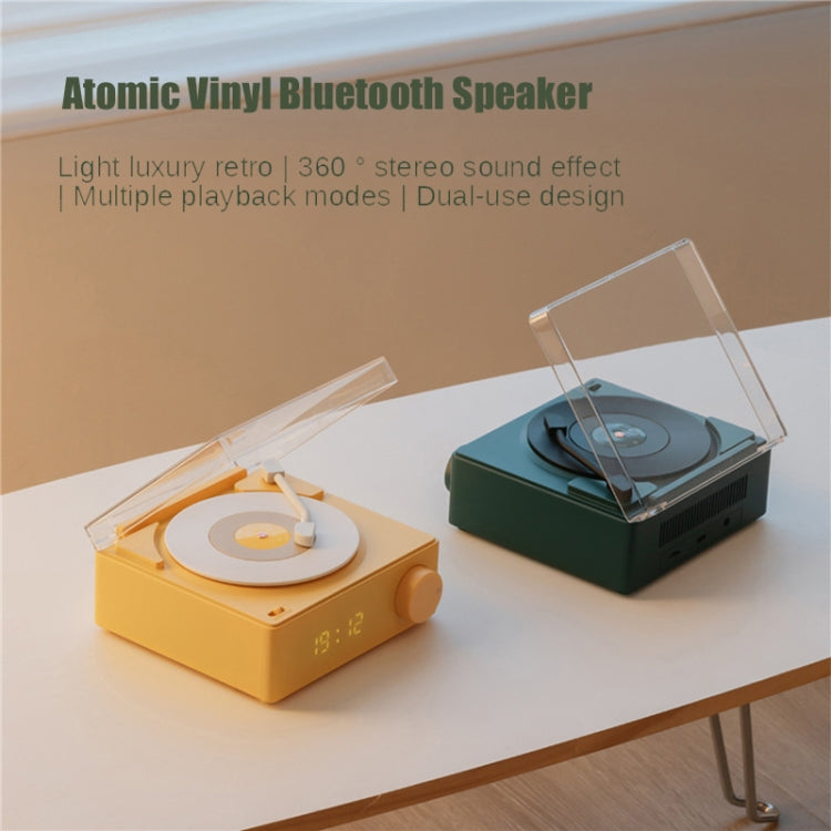 Duosi X11 Vinyl Atomic Retro Bluetooth Speaker Desktop Creative Alarm Clock(Pink) - Desktop Speaker by Duosi | Online Shopping South Africa | PMC Jewellery