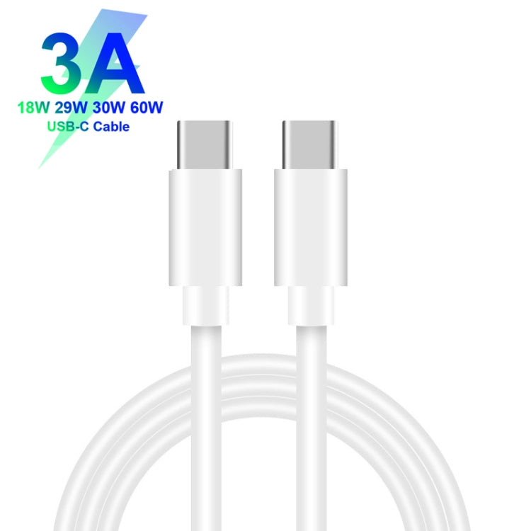 TE-P23 38W PD USB-C / Type-C + QC3. 0 USB Triangle Car Charger + USB-C / Type-C to USB-C / Type-C Data Cable, Length: 1m(White) - Car Charger by PMC TechLife | Online Shopping South Africa | PMC TechLife