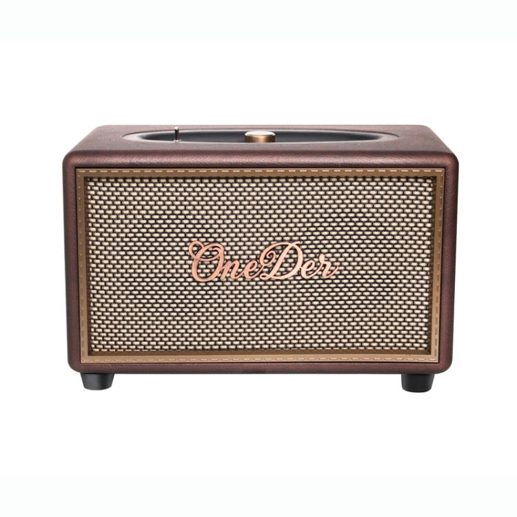 Oneder D6 40W Retro Classic Wooden Portable Outdoor Bluetooth Speaker(Brown) - Desktop Speaker by OneDer | Online Shopping South Africa | PMC Jewellery