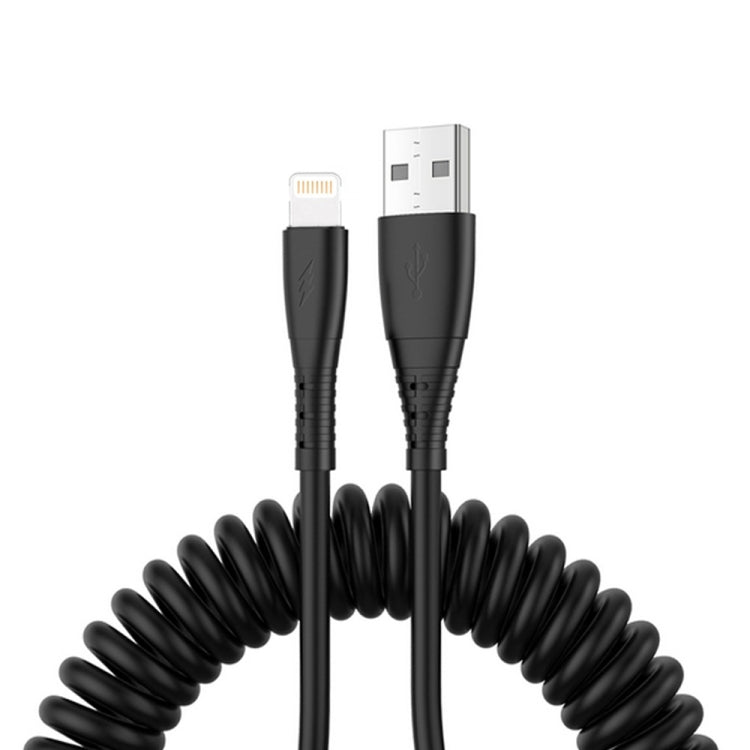 USB to 8 Pin 1.5m Spring Telescopic Mobile Phone Fast Charging Data Cable - Normal Style Cable by PMC Jewellery | Online Shopping South Africa | PMC Jewellery