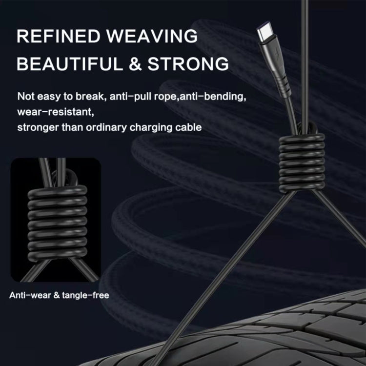 USB to 8 Pin 1.5m Spring Telescopic Mobile Phone Fast Charging Data Cable - Normal Style Cable by PMC Jewellery | Online Shopping South Africa | PMC Jewellery