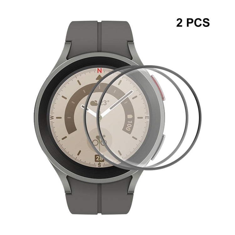 2 PCS For Samsung Galaxy Watch5 Pro 45mm ENKAY 3D Full Coverage HD Screen Protector Film - Screen Protector by ENKAY | Online Shopping South Africa | PMC Jewellery | Buy Now Pay Later Mobicred