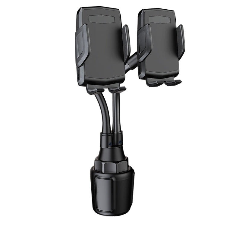 A080+X908 Car Cup Double Mobile Phone Holder Mount Adjustable Cradle Bracket - Car Holders by PMC Jewellery | Online Shopping South Africa | PMC Jewellery