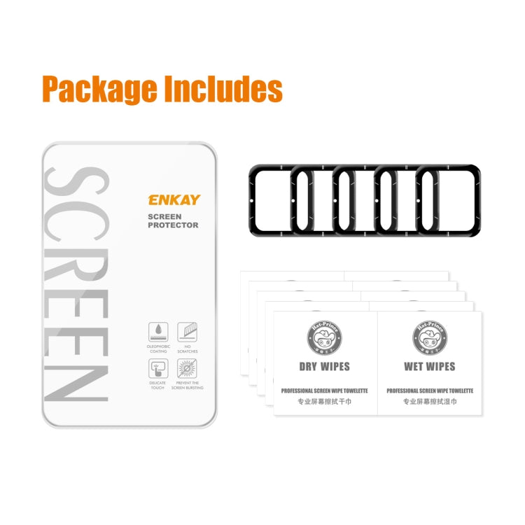 5 PCS Compatible with Garmin Venu SQ 2 ENKAY 3D Full Coverage Soft PC Edge + PMMA HD Screen Protector Film(Sport Version) - Screen Protector by ENKAY | Online Shopping South Africa | PMC TechLife | Buy Now Pay Later Mobicred