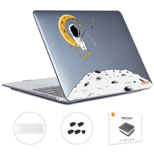 For MacBook Air 13.3 2018 A1932 ENKAY Hat-Prince 3 in 1 Spaceman Pattern Laotop Protective Crystal Case with TPU Keyboard Film / Anti-dust Plugs, Version:EU(Spaceman No.3) - MacBook Air Cases by ENKAY | Online Shopping South Africa | PMC Jewellery | Buy Now Pay Later Mobicred