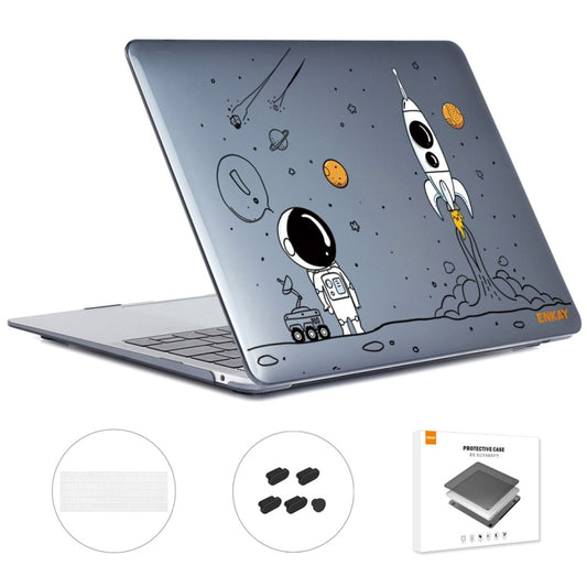 For MacBook Pro 15.4 A1707/A1990 ENKAY Hat-Prince 3 in 1 Spaceman Pattern Laotop Protective Crystal Case with TPU Keyboard Film / Anti-dust Plugs, Version:EU(Spaceman No.1) - MacBook Pro Cases by ENKAY | Online Shopping South Africa | PMC Jewellery