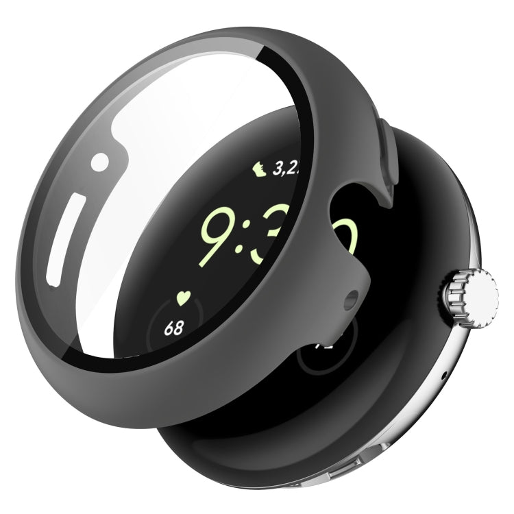 For Google Pixel Watch Tempered Glass Film PC Watch Case(Gray) - Watch Cases by PMC TechLife | Online Shopping South Africa | PMC TechLife | Buy Now Pay Later Mobicred