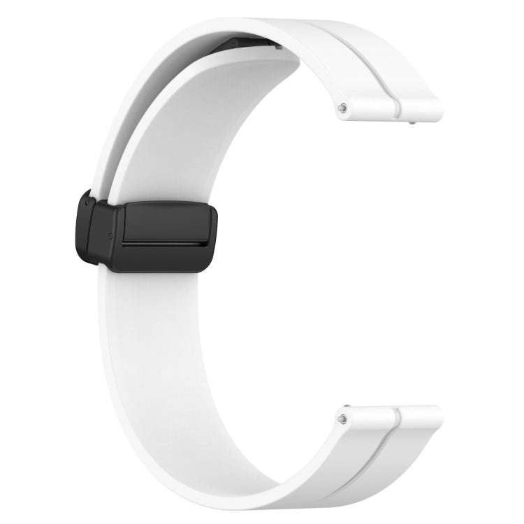 For Amazfit GTS 4 20mm Solid Color Magnetic Clasp Silicone Watch Band(White) - free shipping - PMC TechLife - Order now!