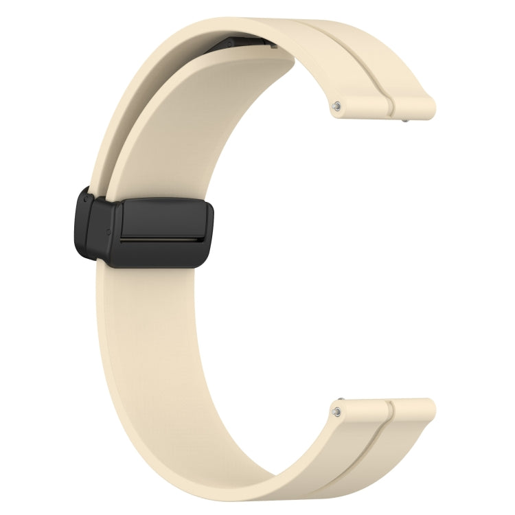 For Amazfit GTR 42mm 20mm Solid Color Magnetic Clasp Silicone Watch Band(Beige) - free shipping - PMC TechLife - Order now!