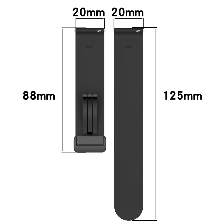 Compatible with Garmin Compatible witherunner 158 20mm Solid Color Magnetic Clasp Silicone Watch Band(Teal) - free shipping - PMC TechLife - Order now!