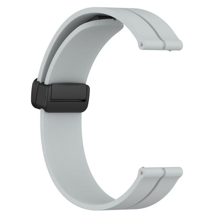 For Amazfit GTR 4 22mm Solid Color Magnetic Clasp Silicone Watch Band(Grey) - free shipping - PMC TechLife - Order now!