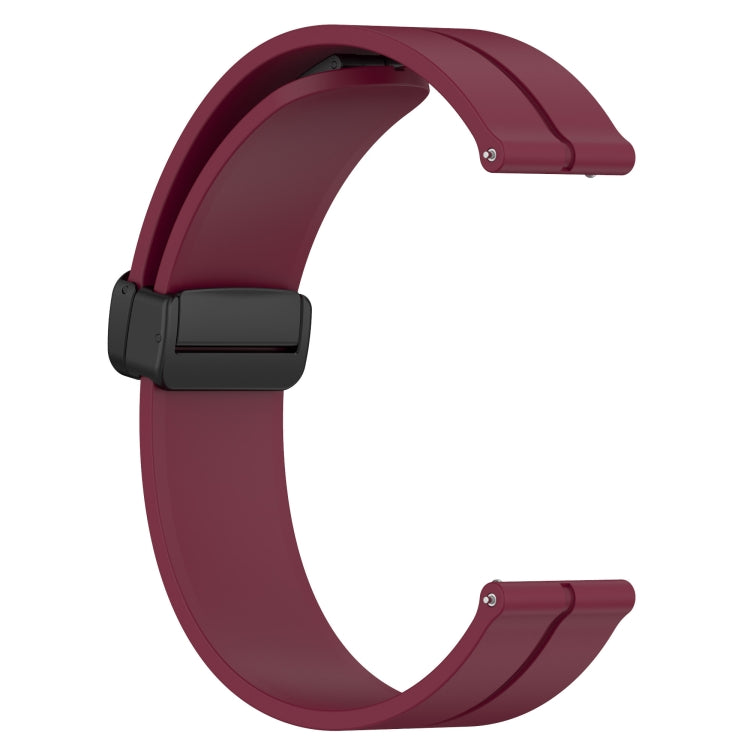 For Amazfit GTR 3 Pro 22mm Solid Color Magnetic Clasp Silicone Watch Band(Wine Red) - free shipping - PMC TechLife - Order now!
