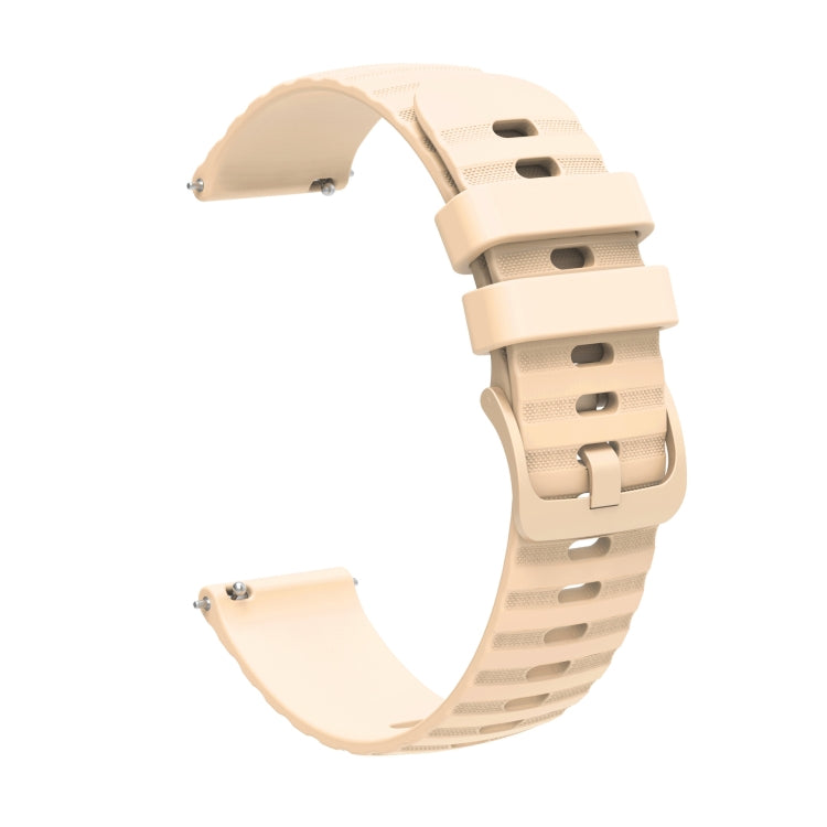 For Amazfit GTS 2 Mini 20mm Wavy Dot Pattern Solid Color Silicone Watch Band(Beige) - free shipping - PMC TechLife - Order now!