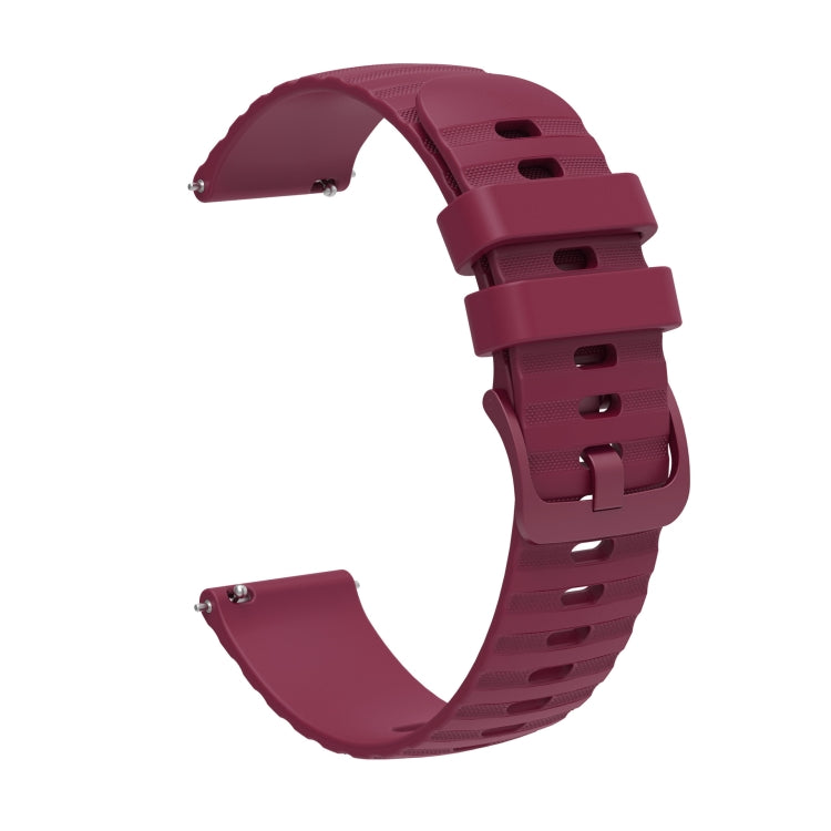 For Honor Magic Watch 2 46mm 22mm Wavy Dot Pattern Solid Color Silicone Watch Band(Wine Red) - free shipping - PMC TechLife - Order now!