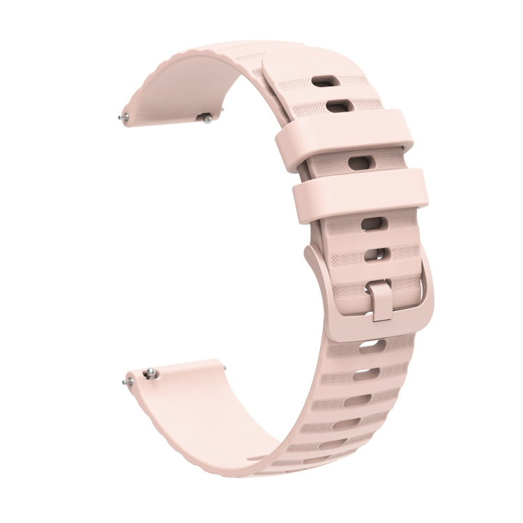 For Huawei Watch 3 Pro New 22mm Wavy Dot Pattern Solid Color Silicone Watch Band(Pink) - free shipping - PMC TechLife - Order now!
