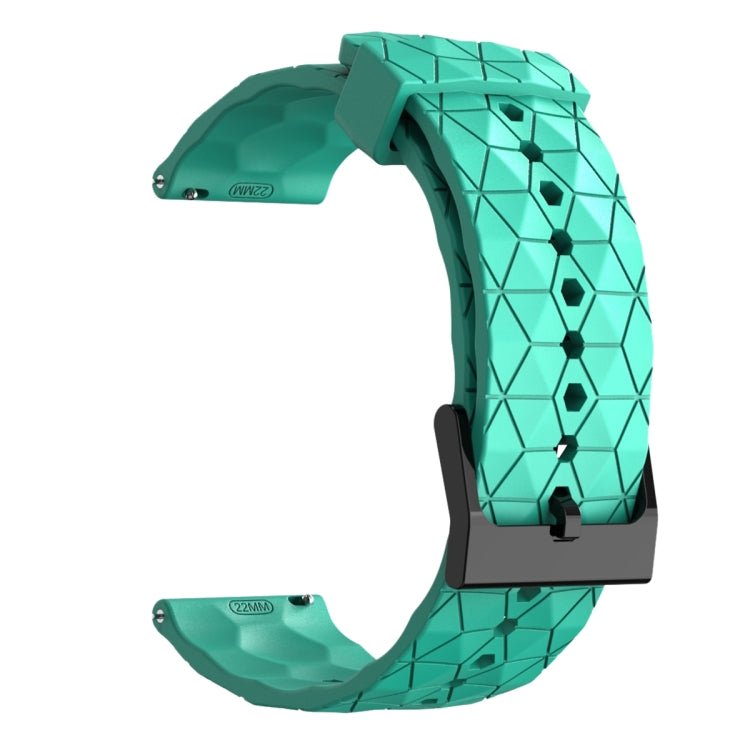 For Huawei Watch GT2 42mm 20mm Football Pattern Solid Color Silicone Watch Band(Teal) - free shipping - PMC TechLife - Order now!