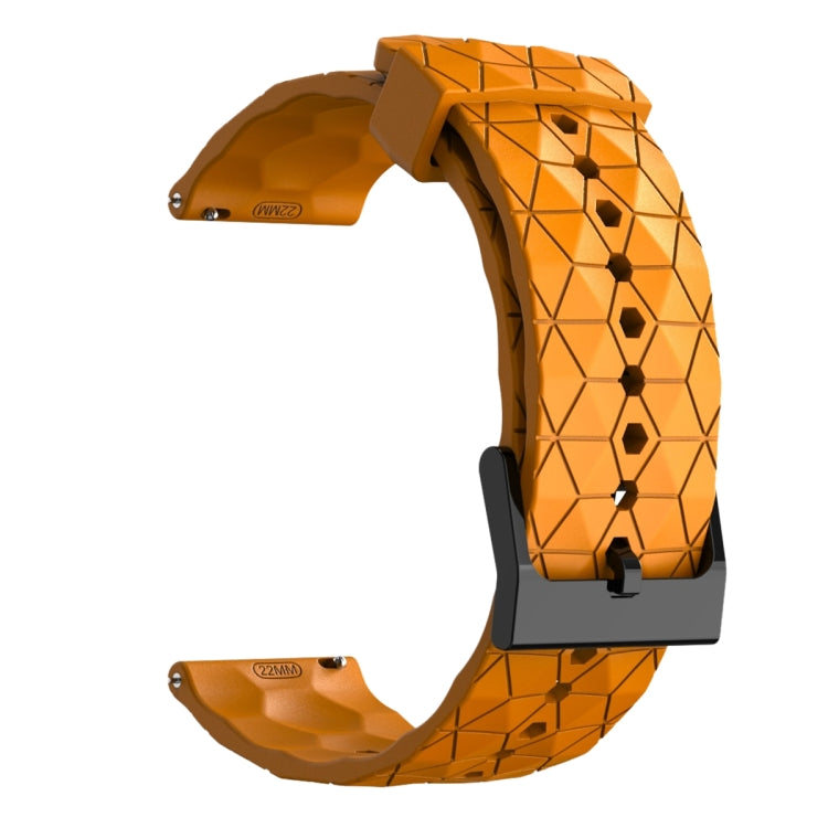 For Amazfit GTR 2e 22mm Football Pattern Solid Color Silicone Watch Band(Yellow) - free shipping - PMC TechLife - Order now!