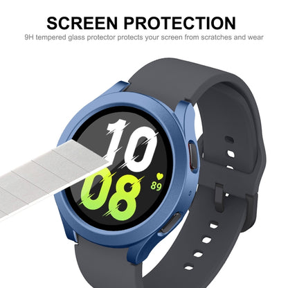 For Samsung Galaxy Watch4/5 40mm ENKAY Hat-Prince Waterproof Full Coverage PC Frame + 9H Tempered Glass Case(Pink) - Watch Cases by ENKAY | Online Shopping South Africa | PMC Jewellery | Buy Now Pay Later Mobicred