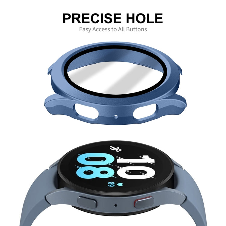 For Samsung Galaxy Watch4/5 44mm ENKAY Hat-Prince Waterproof Full Coverage PC Frame + 9H Tempered Glass Case(Rose Gold) - Watch Cases by ENKAY | Online Shopping South Africa | PMC Jewellery | Buy Now Pay Later Mobicred