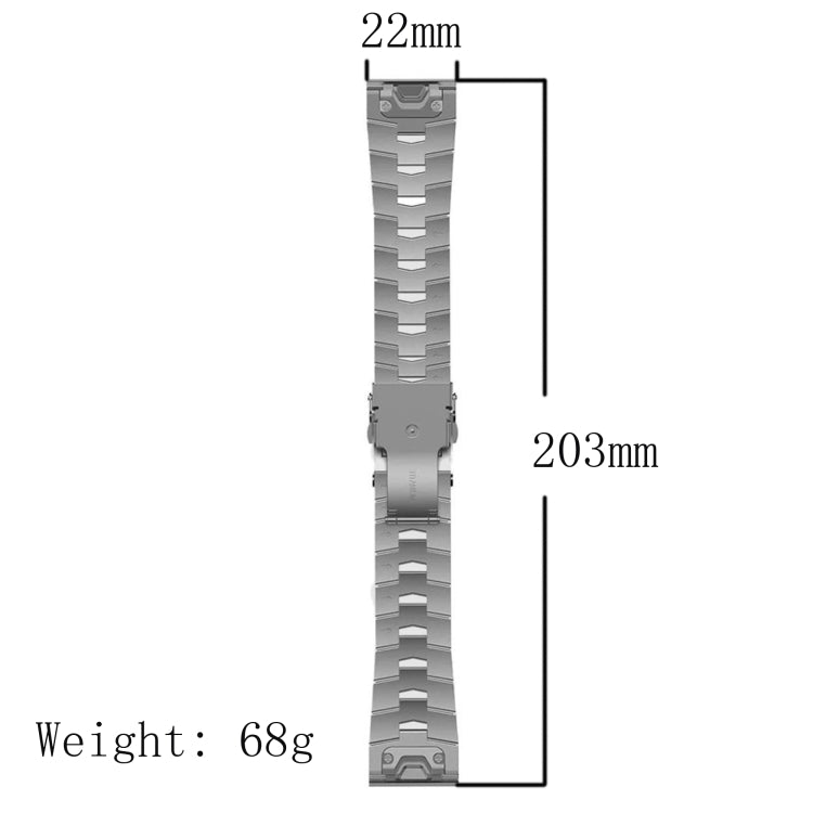 Compatible with Garmin Fenix 7 Solar 22mm Titanium Alloy Quick Release Watch Band(Black) - free shipping - PMC TechLife - Order now!