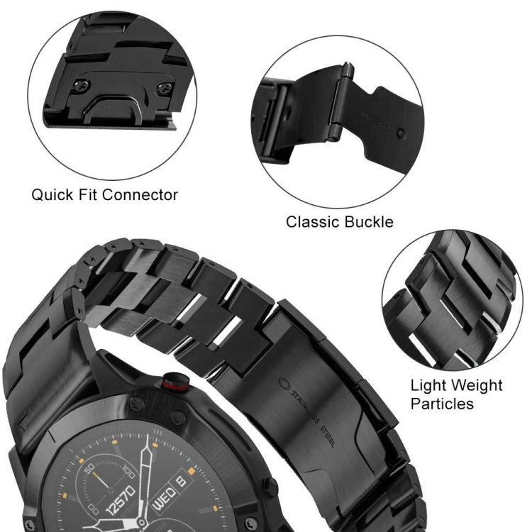 Compatible with Garmin Fenix 5 22mm Titanium Alloy Quick Release Watch Band(Black) - free shipping - PMC TechLife - Order now!
