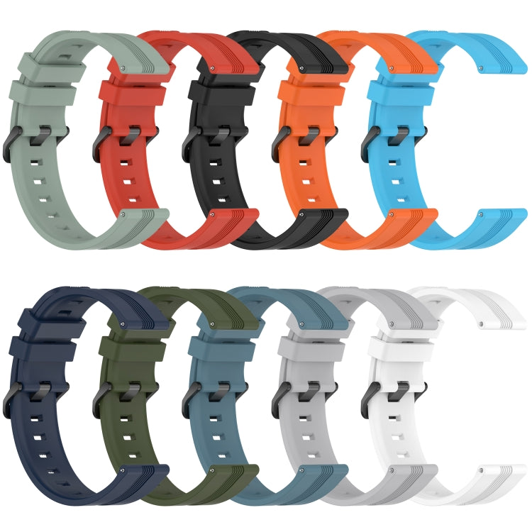 Compatible with Garmin Compatible witherunner Sq2 20mm Concave Striped Slicone Watch Band(Navy Blue) - free shipping - PMC TechLife - Order now!