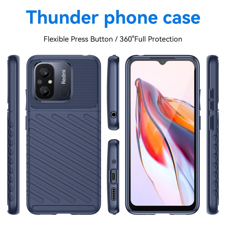For Redmi 12C Thunderbolt Shockproof TPU Protective Soft Phone Case(Blue) - free shipping - PMC TechLife - Order now!