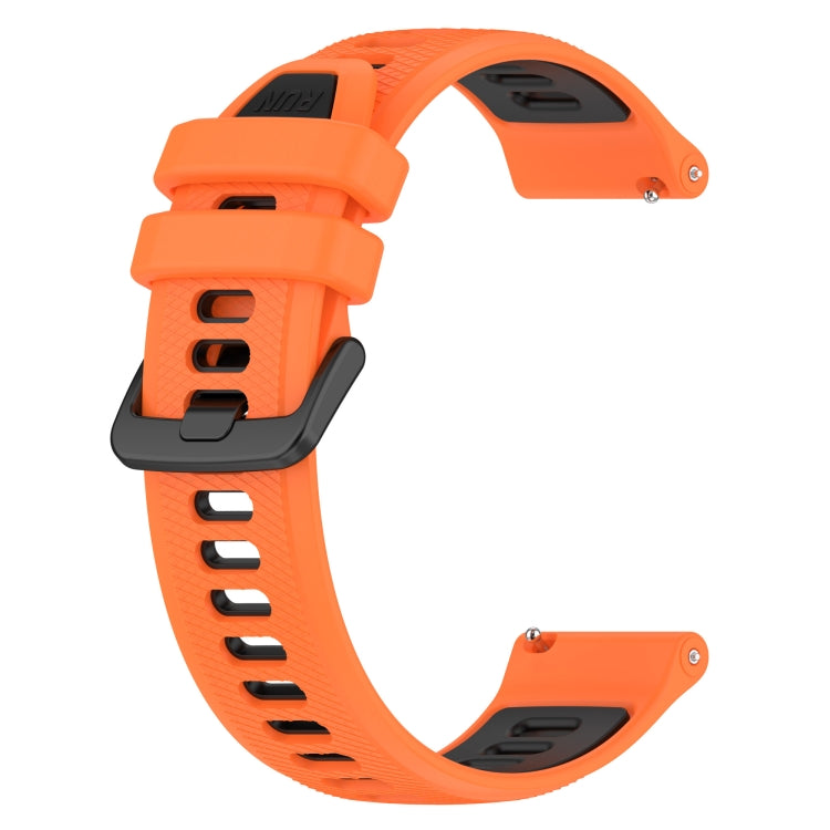 For Xiaomi MI Watch Sport 22mm Sports Two-Color Silicone Watch Band(Orange+Black) - Smart Wear by PMC Jewellery | Online Shopping South Africa | PMC Jewellery