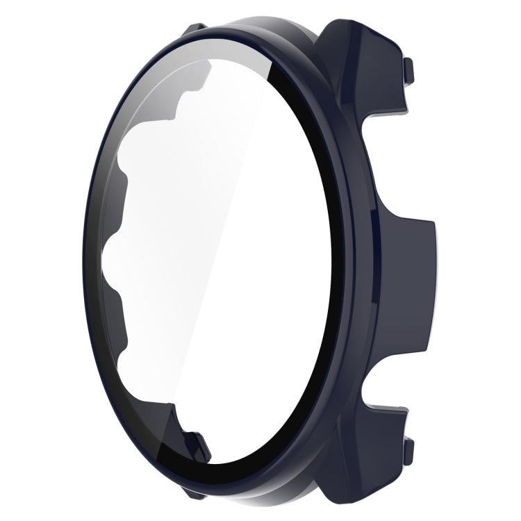 For Garmin Forerunner 965 PC + Toughened Film Integrated Watch Protective Case(Blue) - Smart Wear by PMC Jewellery | Online Shopping South Africa | PMC Jewellery