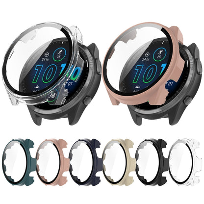 For Garmin Forerunner 965 PC + Toughened Film Integrated Watch Protective Case(Transparent) - Smart Wear by PMC Jewellery | Online Shopping South Africa | PMC Jewellery