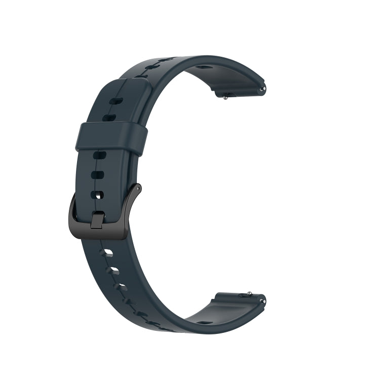 For Huawei Band 3 Solid Color Silicone Watch Band(Midnight Blue) - Smart Wear by PMC TechLife | Online Shopping South Africa | PMC TechLife