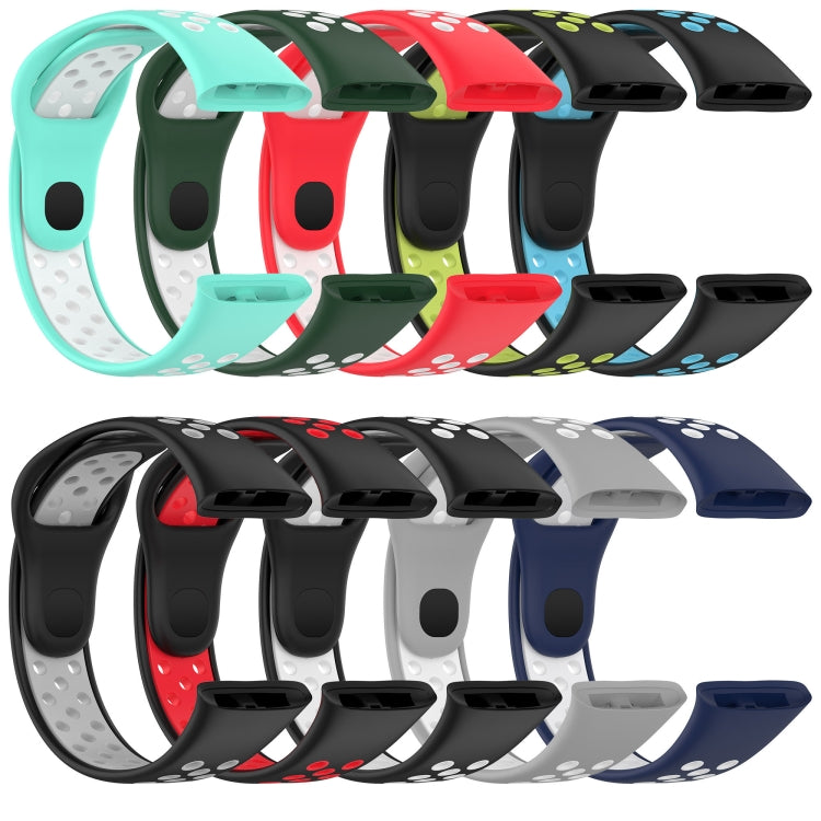 For Redmi Watch 3 Lite Sports Two-Color Silicone Watch Band(Black+White) - Smart Wear by PMC Jewellery | Online Shopping South Africa | PMC Jewellery