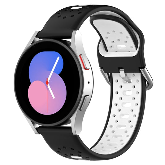 For Huawei Watch GT3 42mm 20mm Breathable Two-Color Silicone Watch Band(Black+White) - Watch Bands by PMC Jewellery | Online Shopping South Africa | PMC Jewellery