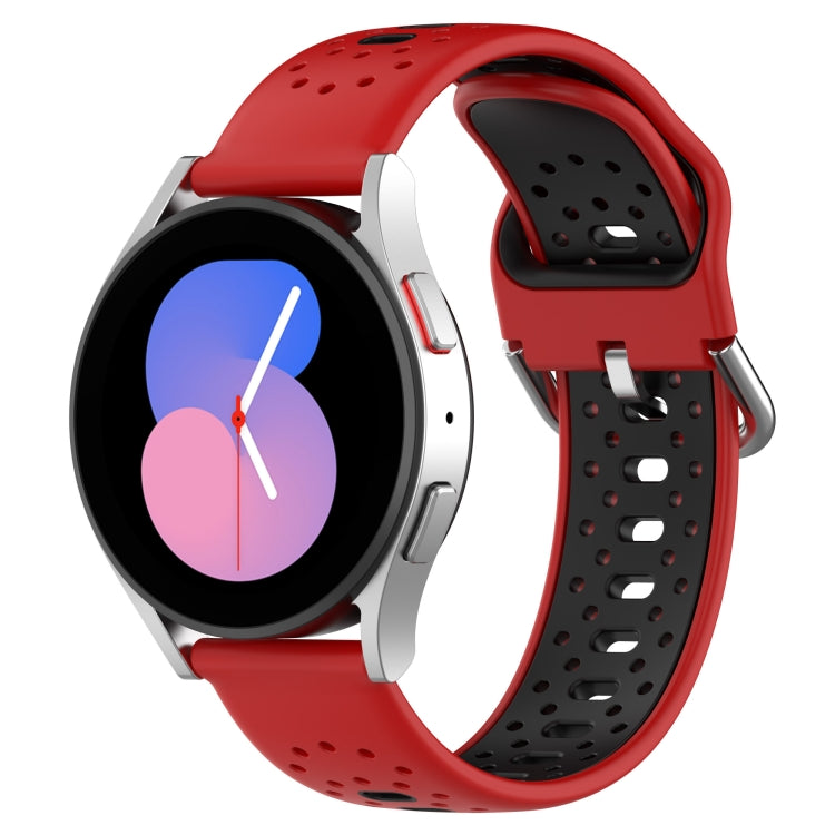 For Huawei Watch GT2 42mm 20mm Breathable Two-Color Silicone Watch Band(Red+Black) - Watch Bands by PMC Jewellery | Online Shopping South Africa | PMC Jewellery