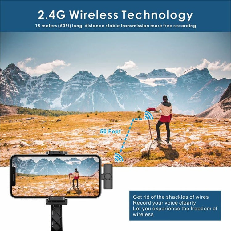Bluetooth  Mini Microphone Wireless Lavalier Noise Reduction Microphone for iPhone / iPad, with 8 Pin Receiver & Dual Microphones - free shipping - PMC TechLife - Order now!