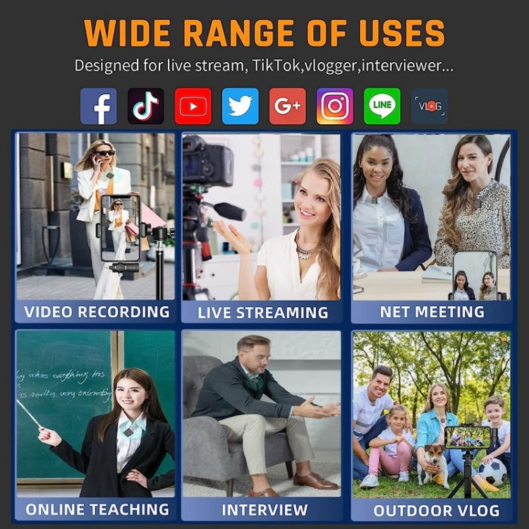 One by Two 3 in 1 Mini Wireless Lavalier Microphone for iPhone / iPad / Android / PC Camera - free shipping - PMC TechLife - Order now!