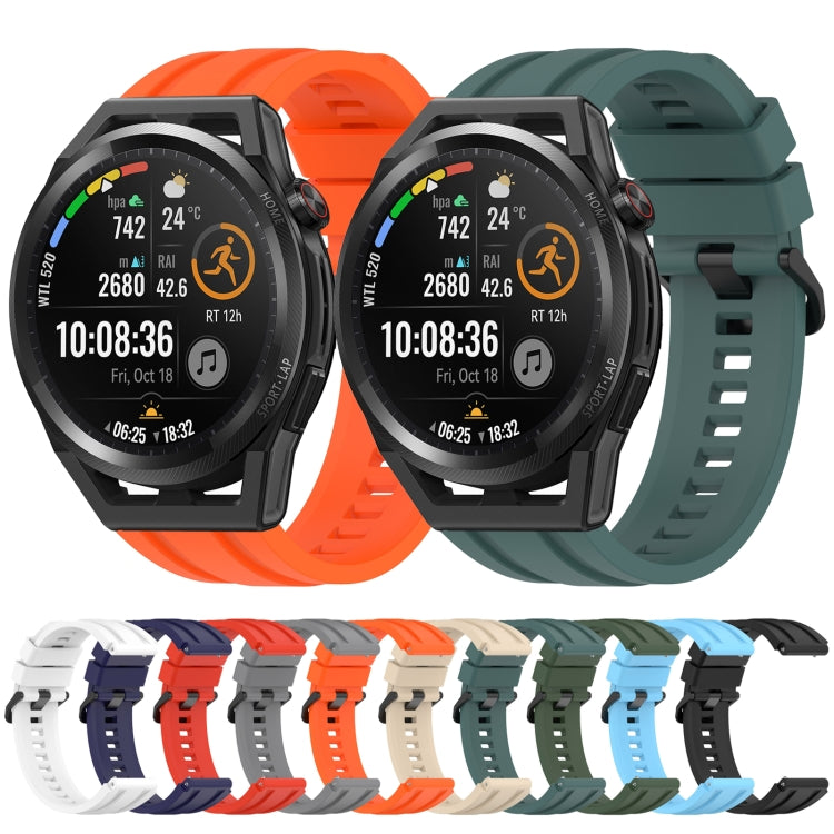 For Huawei Watch GT Runner Long & Short Sports Solid Color Silicone Watch Band Set(Grey) - Watch Bands by PMC TechLife | Online Shopping South Africa | PMC TechLife