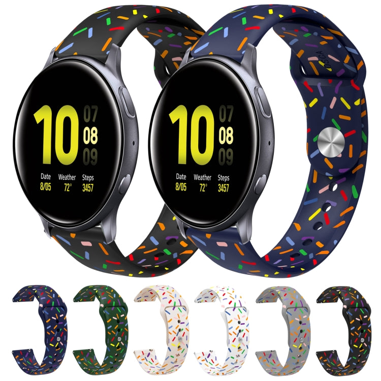 For Samsung Galaxy Watch 5 40 / 44mm Sports Rainbow Dots Silicone Buckle Watch Band(Blue) - Watch Bands by PMC Jewellery | Online Shopping South Africa | PMC Jewellery