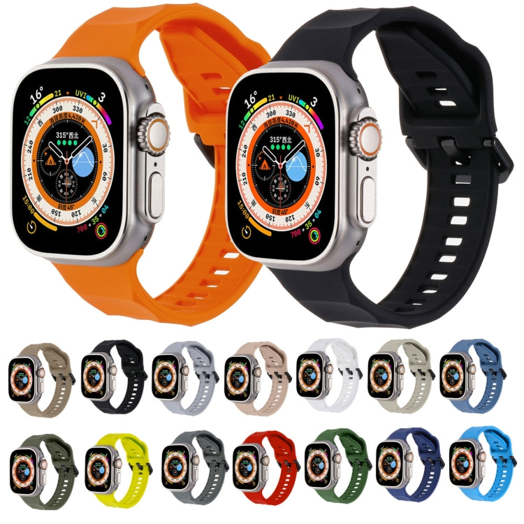 For Apple Watch 2 42mm Ripple Silicone Sports Watch Band(Orange) - Watch Bands by PMC Jewellery | Online Shopping South Africa | PMC Jewellery