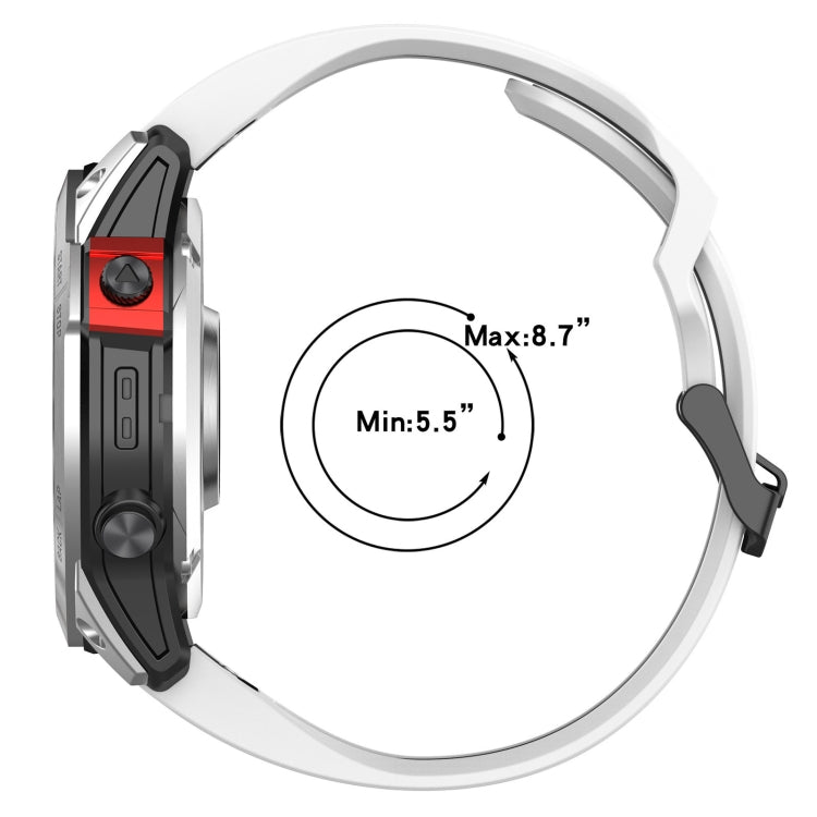 For Garmin Forerunner 945 22mm Two-Color Reverse Buckle Silicone Watch Band(Grey+Yellow) - Watch Bands by PMC TechLife | Online Shopping South Africa | PMC TechLife