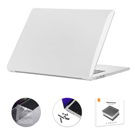 For MacBook Air 15.3 A2941 ENKAY US Version 3 in 1 Crystal Protective Case with TPU Keyboard Film & Anti-dust Plugs(Transparent) - MacBook Air Cases by ENKAY | Online Shopping South Africa | PMC Jewellery