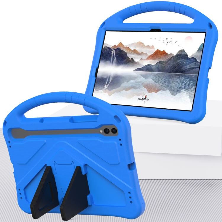 For Samsung Galaxy Tab S7 T870 EVA Shockproof Tablet Case with Holder(Blue) - Galaxy Tab S7 by PMC TechLife | Online Shopping South Africa | PMC TechLife | Buy Now Pay Later Mobicred