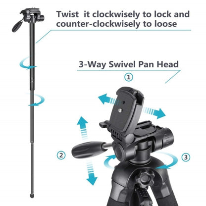 JMARY KP2264 Portable Detachable Tripod Mobile Phone SLR Camera Aluminium Alloy Stand(Blue) - Tripods by Jmary | Online Shopping South Africa | PMC Jewellery