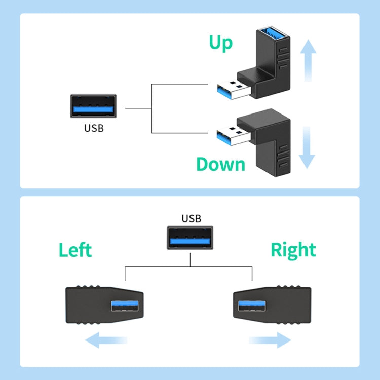 ENKAY USB 3.0 Adapter 90 Degree Angle Male to Female Combo Coupler Extender Connector, Angle:Vertical Down - free shipping - PMC TechLife - Order now!