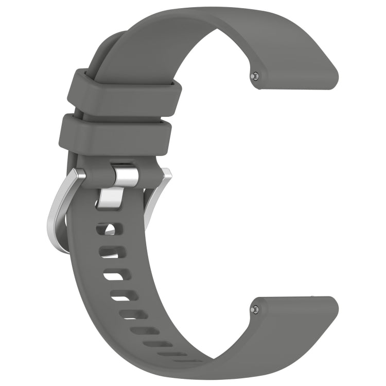 Compatible with Garmin Vivoactive 5 Liquid Glossy Silver Buckle Silicone Watch Band(Gray) - Watch Bands by PMC TechLife | Online Shopping South Africa | PMC TechLife | Buy Now Pay Later Mobicred