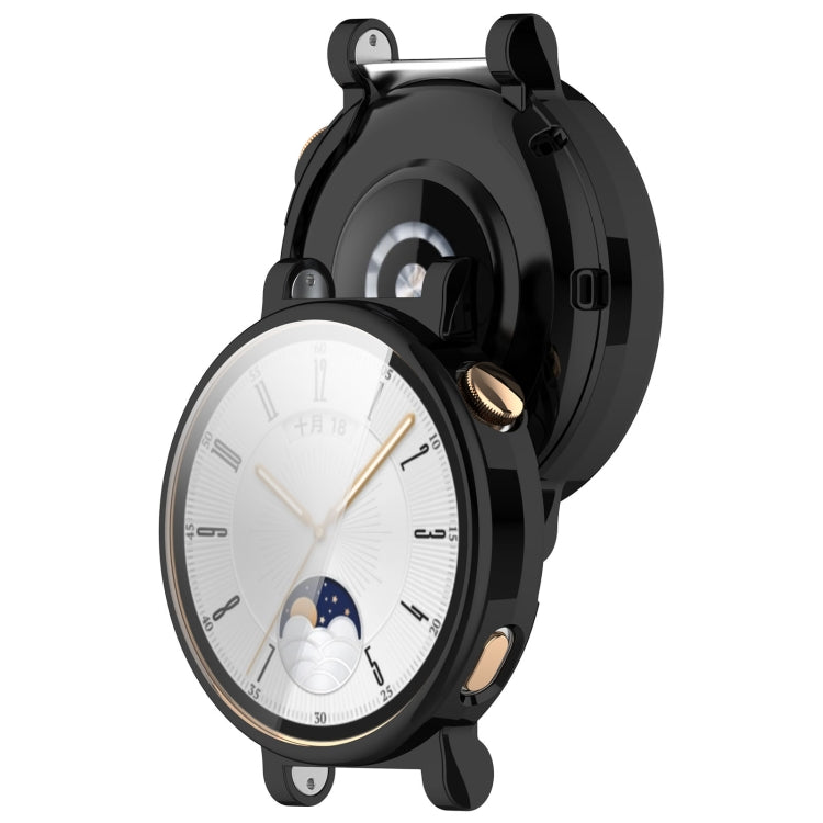 For Huawei Watch GT4 41mm Full Coverage TPU Electroplated Watch Protective Case(Black) - Watch Cases by PMC Jewellery | Online Shopping South Africa | PMC Jewellery