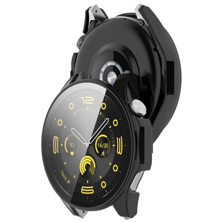 For Huawei Watch GT4 46mm PC+Tempered Glass Integrated Smart Watch Case(Black) - Watch Cases by PMC TechLife | Online Shopping South Africa | PMC TechLife