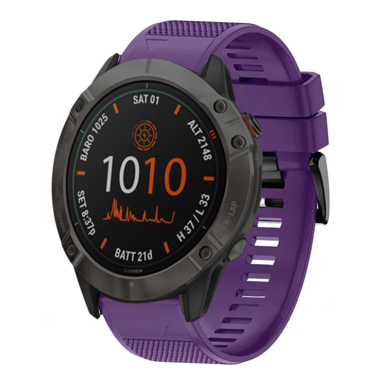 Compatible with Garmin Fenix 6X 26mm Quick Release Silicone Watch Band(Purple) - free shipping - PMC TechLife - Order now!