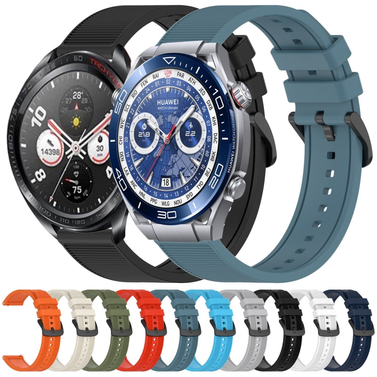 For Honor Watch GS Pro 22mm Textured Silicone Solid Color Watch Band(White) - free shipping - PMC TechLife - Order now!